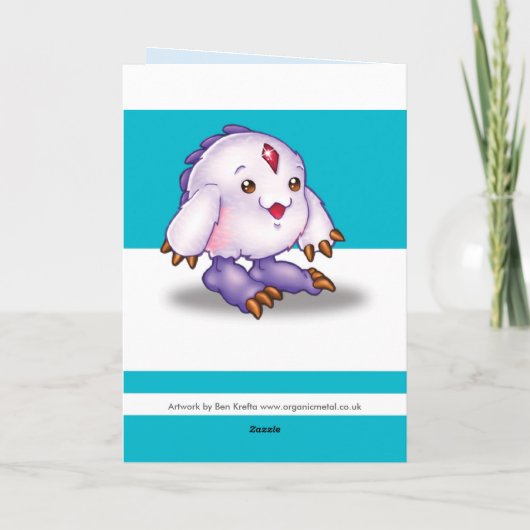 Manga Monster Happy Birthday Kaart (Achterkant)