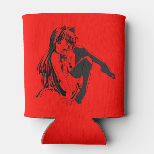 Manga, Neko Catgirl Furry Kawaii Loli Blikjeskoeler (Achterkant)