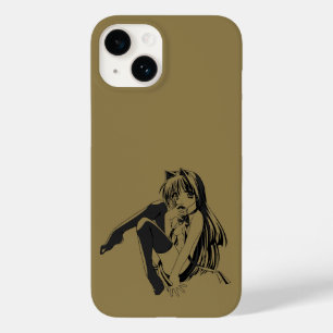 Manga, Neko Catgirl Furry Kawaii Loli Case-Mate iPhone 14 Hoesje