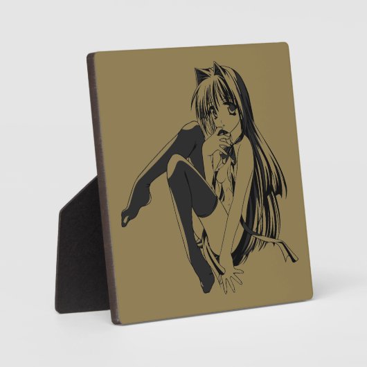 Manga, Neko Catgirl Furry Kawaii Loli Fotoplaat (Voorkant)