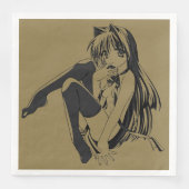 Manga, Neko Catgirl Furry Kawaii Loli Servet (Voorkant)