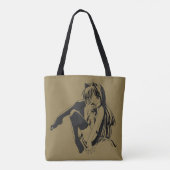 Manga, Neko Catgirl Furry Kawaii Loli Tote Bag (Achterkant)