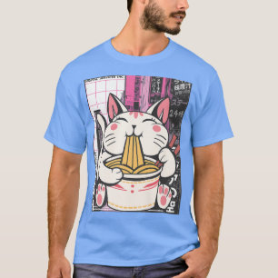 Manga Neko Ramen Cat Lover 854 T-shirt