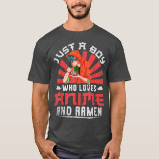 Manga Otaku is een jongen die van Anime houdt en R T-shirt