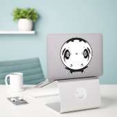 Manga raar kind ding sticker (Laptop op bureau)