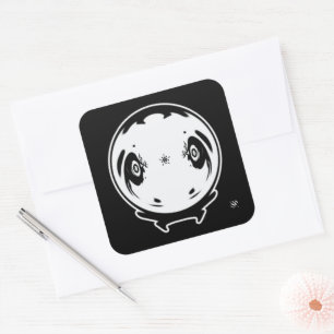 Manga Rare Jongen Dingen Vreemde Cartoon Karakter Vierkante Sticker
