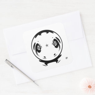 Manga Rare Jongen Dingen Vreemde Cartoon Karakter Vierkante Sticker