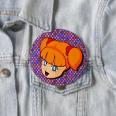 Manga Red Girl Ronde Button 4,0 Cm (In situ)
