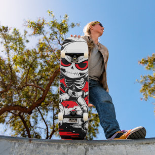 Manga Robot Skelet Cyberpunk Skateboard Dek