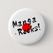 Manga Rocks. Ronde Button 5,7 Cm (Voorkant)
