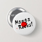 Manga Rocks. Ronde Button 5,7 Cm (Voorkant /achterkant)