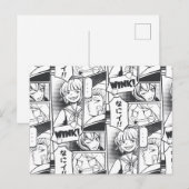 Manga stripboek cartoonboek patroon cadeau Cute Su Briefkaart (Voorkant / Achterkant)