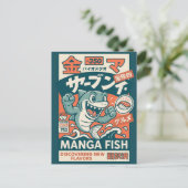 Manga Vis Briefkaart (Staand voorkant)