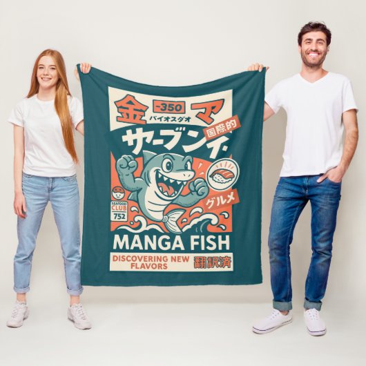Manga Vis Fleece Deken (In situ)