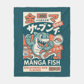 Manga Vis Fleece Deken (Voorkant)