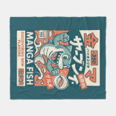 Manga Vis Fleece Deken (Voorkant (Horizontaal))