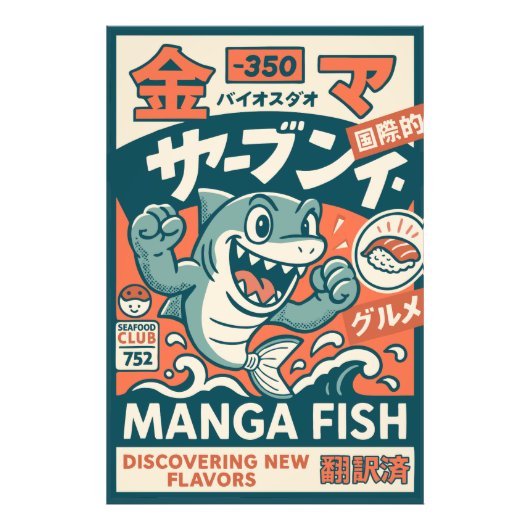Manga Vis Foto Afdruk (Voorkant)