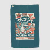 Manga Vis Golfhanddoek (Voorkant)