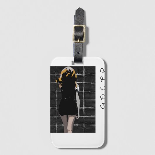 Manga-vormig ontwerp met woordafscheid in het Japa Bagagelabel (Voorkant (verticaal))