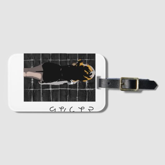 Manga-vormig ontwerp met woordafscheid in het Japa Bagagelabel (Voorkant (horizontaal))