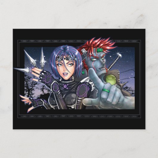 Manga Warriors Briefkaart (Voorkant)