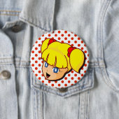 Manga Yellow Girl Button (In situ)