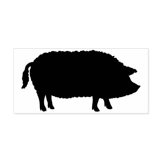 Mangalitsa Varken Silhouet Rubberstempel (Afrduk)