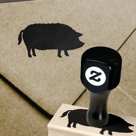 Mangalitsa Varken Silhouet Rubberstempel