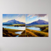 Mangamahoe Diptych - Canvas Art Print (Voorkant)