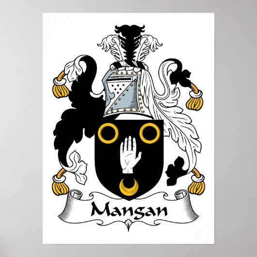 Mangan Family Crest Poster (Voorkant)