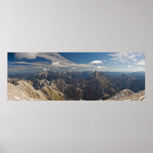Mangart to Triglav National Park Slovenia panorama Poster