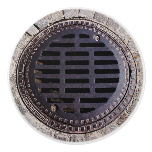 Mangatafdekking en steenkoolweg keramische knol knop (Voorkant)