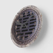 Mangatdeksel en klokkegelsteen ronde klok (Hoek)