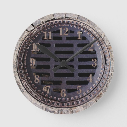 Mangatdeksel en klokkegelsteen ronde klok (Voorkant)