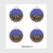 Manger Kerstmis Natitivity Scene Sticker (Vel)