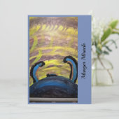 Manger Mirakel kerstkaart (Staand voorkant)