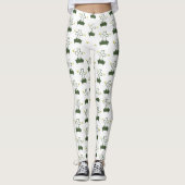 MANGER NAAR CROSS Kerstmis Geboorte Patroon Leggings (Voorkant)