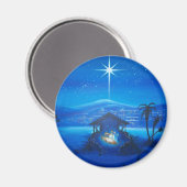 Manger Nachtscène Magneet (Voorkant / Achterkant)