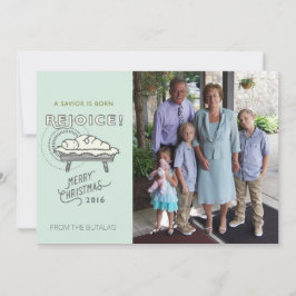  Manger Religieuze Fotokerstkaart Feestdagenkaart