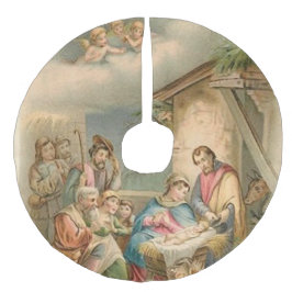 " Manger Scene" Imitatie Linnen Kerstboom Kleed