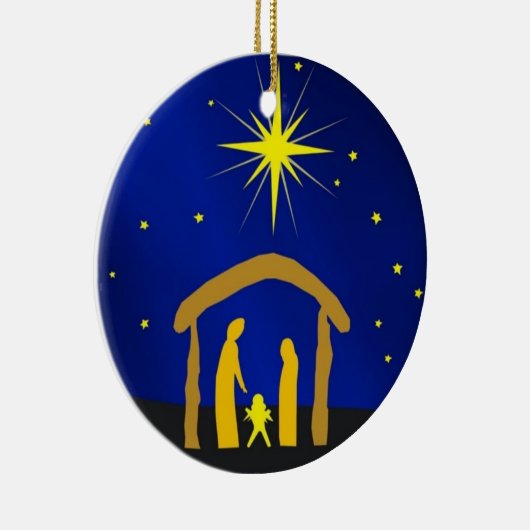 Manger Scene Keramisch Ornament (Rechts)