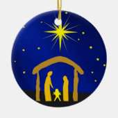 Manger Scene Keramisch Ornament (Voorkant)