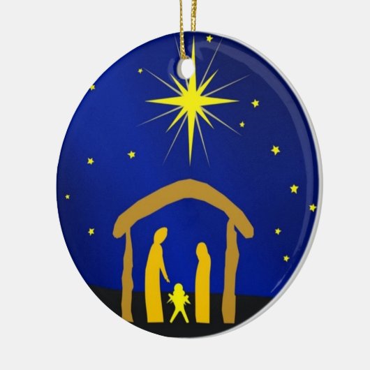 Manger Scene Keramisch Ornament (Links)