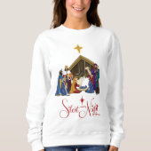 Manger Scene kerstshirt of t-shirt (Voorkant)