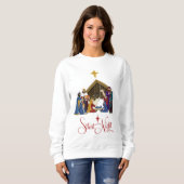 Manger Scene kerstshirt of t-shirt (Voorkant volledig)