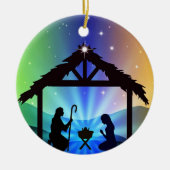 Manger Scene met Joseph en Mary Keramisch Ornament (Voorkant)