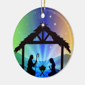 Manger Scene met Joseph en Mary Keramisch Ornament (Links)