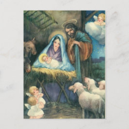 Manger Scene "O Holy Night" briefkaart