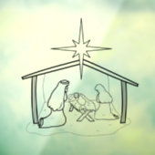 Manger Scene Raamsticker (Vel 3)