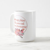 Mangez Bien Riez Souvent Aimez Beaucoup French Koffiemok (Voorkant links)